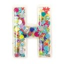 H Initial Confetti Sticker Patch