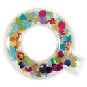 Q Initial Confetti Sticker Patch