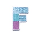 F Initial Color Block Sticker Patch