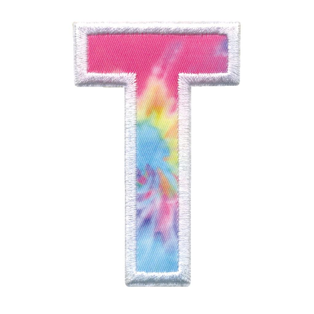 T Initial Color Block Sticker Patch