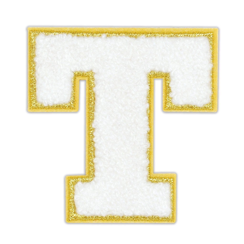 T Initial Varsity Sticker Patch