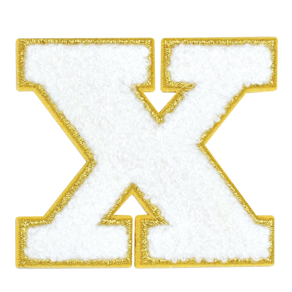 X Initial Varsity Sticker Patch