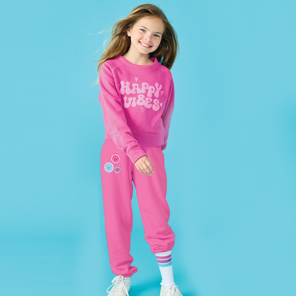 Smile Party Pretty Pink Basic Sweatpants