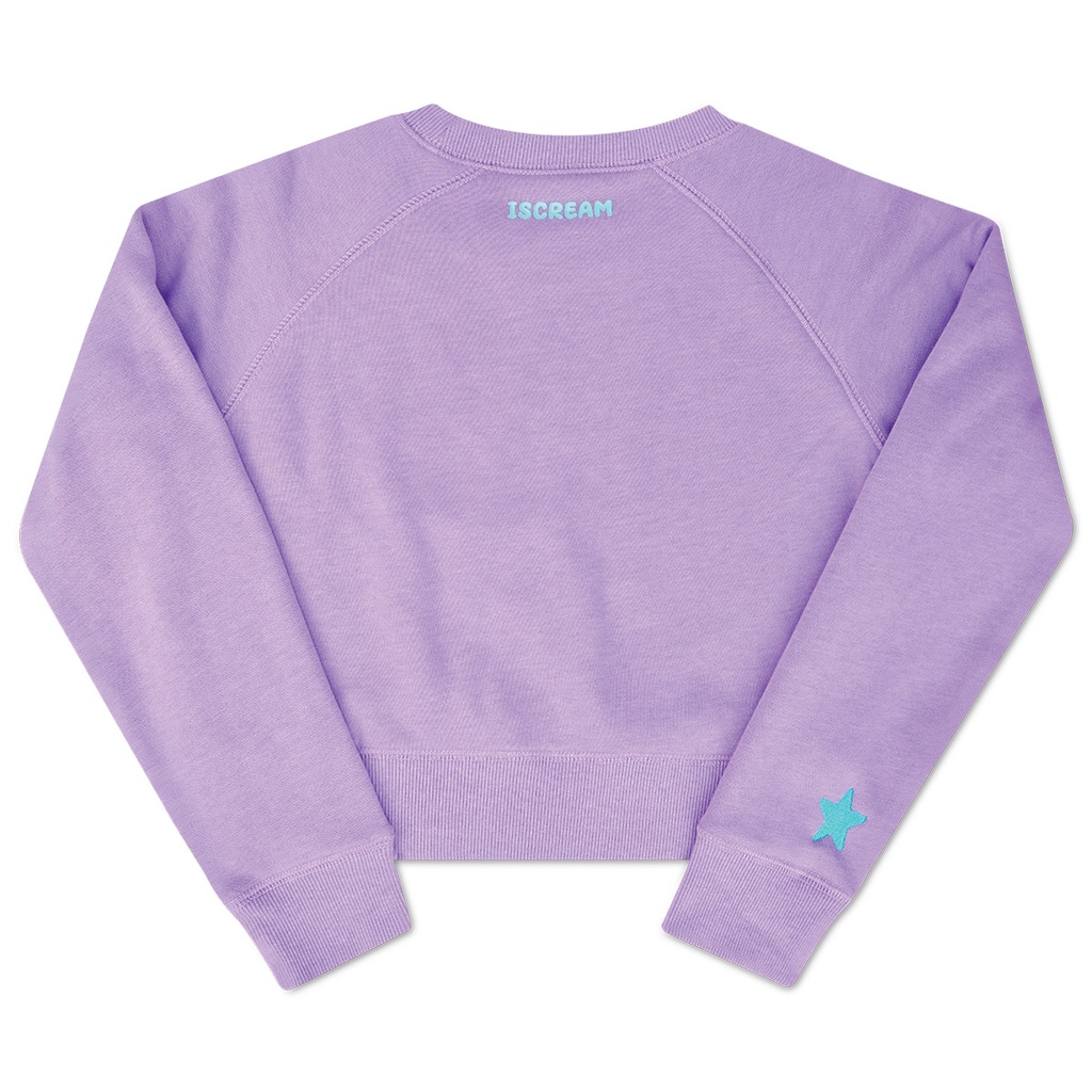 Rainbow Smile Vivid Violet Basic Crew Neck Sweatshirt