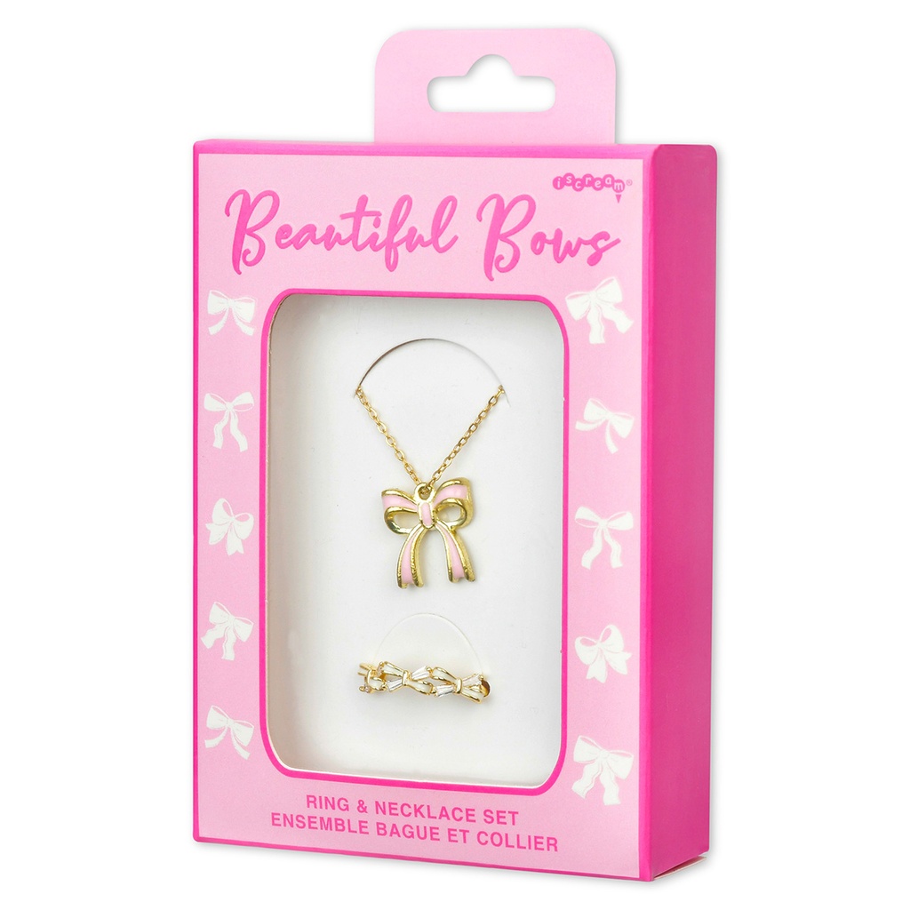 Beautiful Bows Ring and Necklace Set