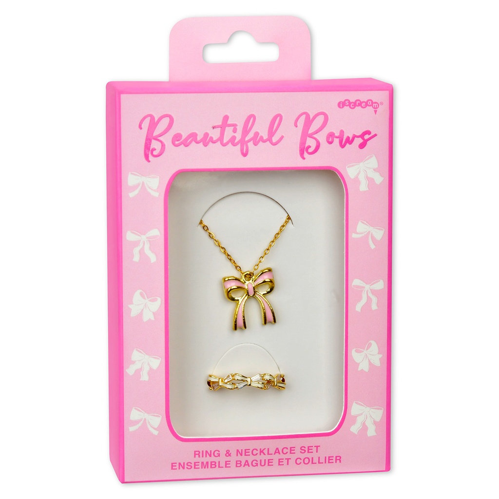 Beautiful Bows Ring and Necklace Set