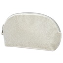 White Crystal Oval Cosmetic Bag