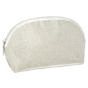 White Crystal Oval Cosmetic Bag