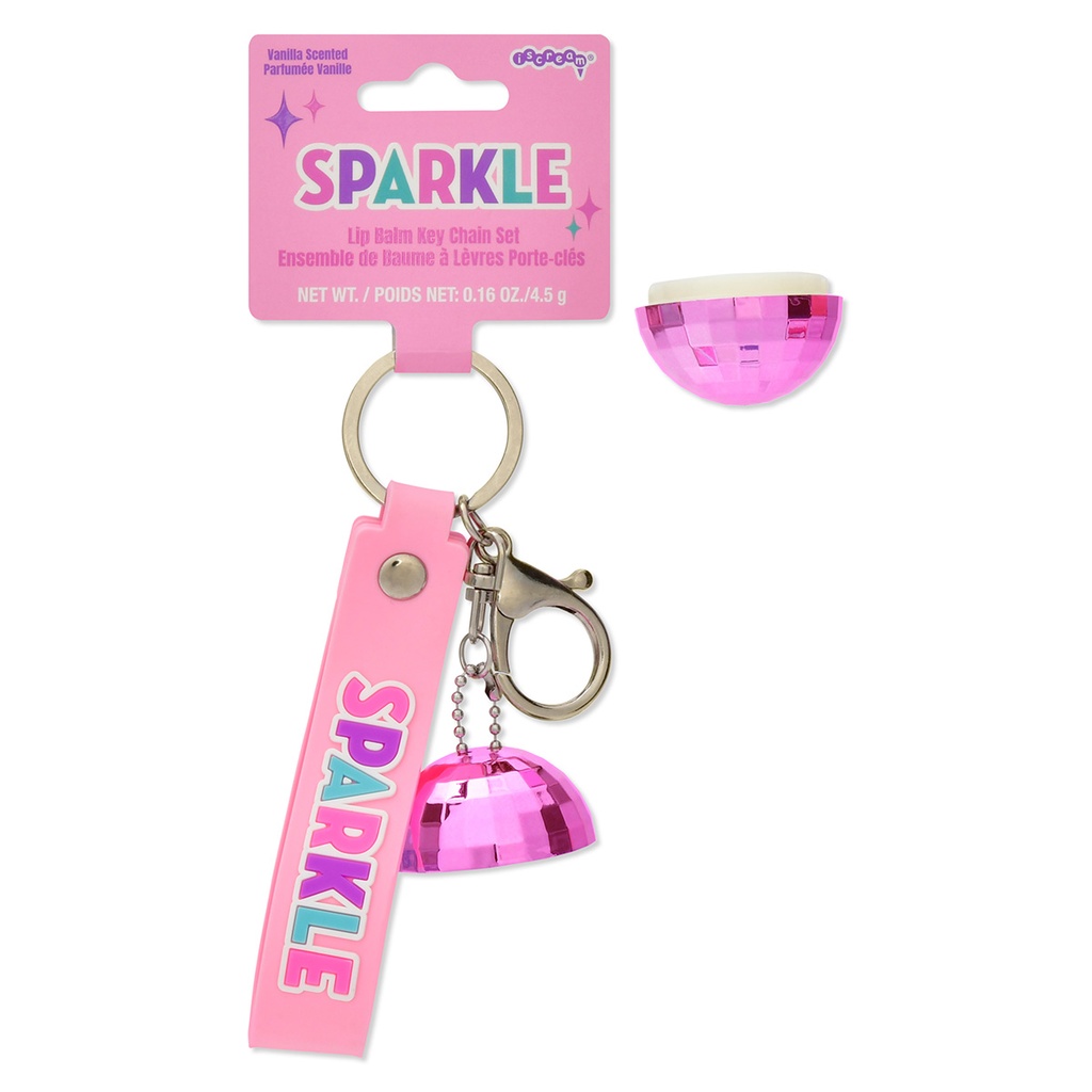 Sparkle Lip Balm Key Chain Set