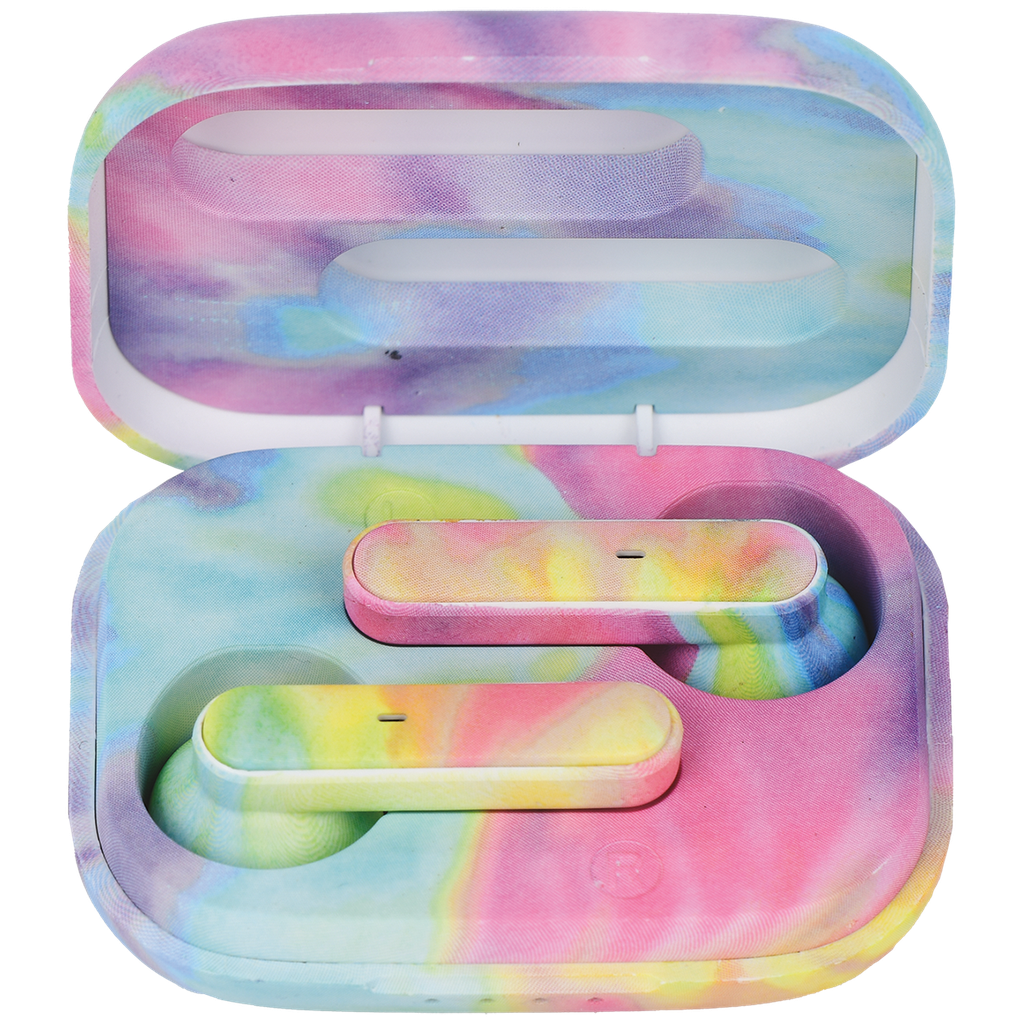 Pastel Tie Dye Compact Earbuds