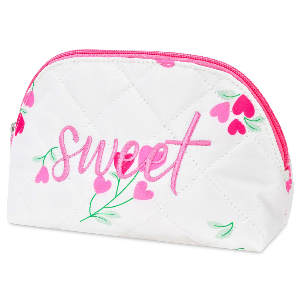 Theme Sweet Quilted Oval Cosmetic Bag