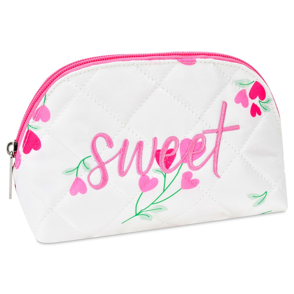 Theme Sweet Quilted Oval Cosmetic Bag