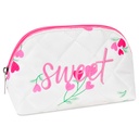 Theme Sweet Quilted Oval Cosmetic Bag