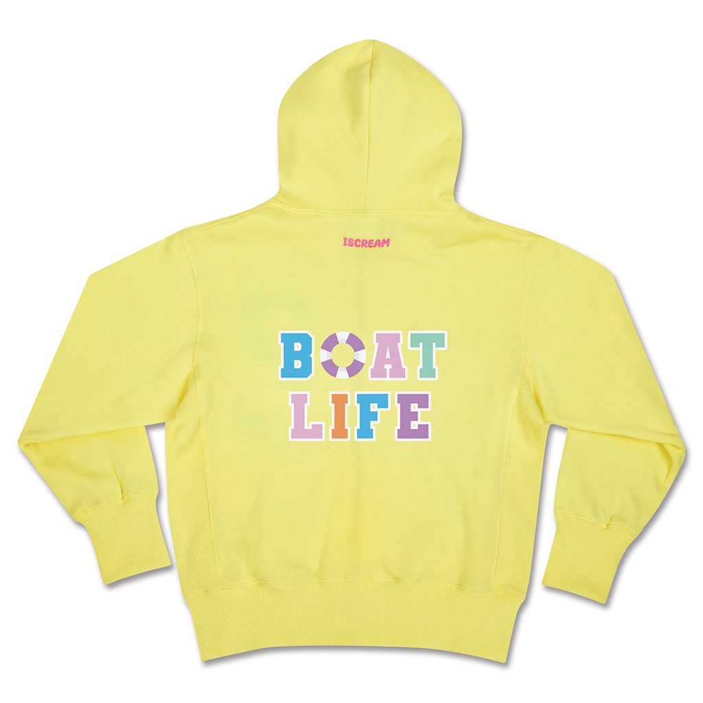 Butter Yellow Boat Life Zip Up Hooded Sweatshirt