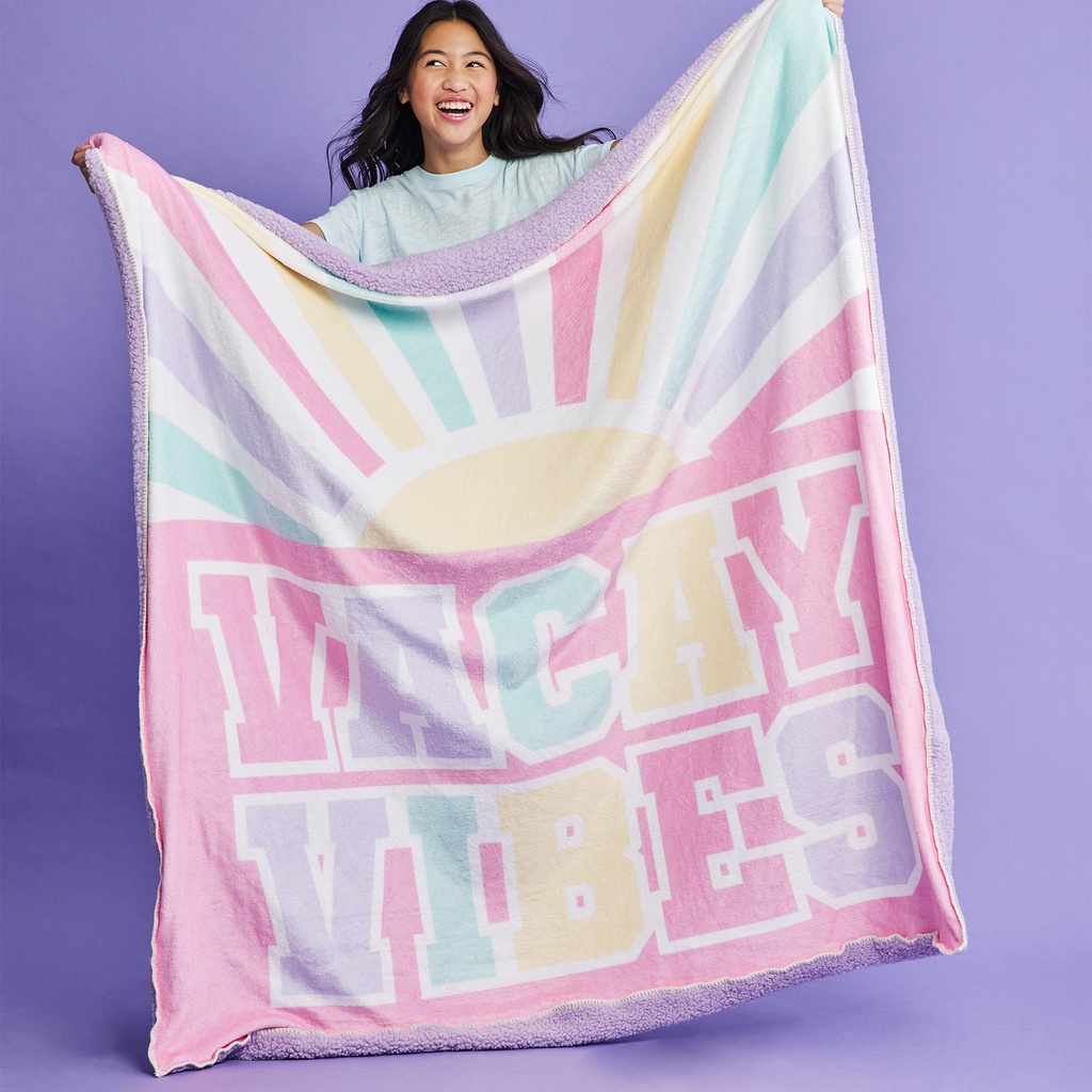 Vacay Vibes Sherpa Blanket