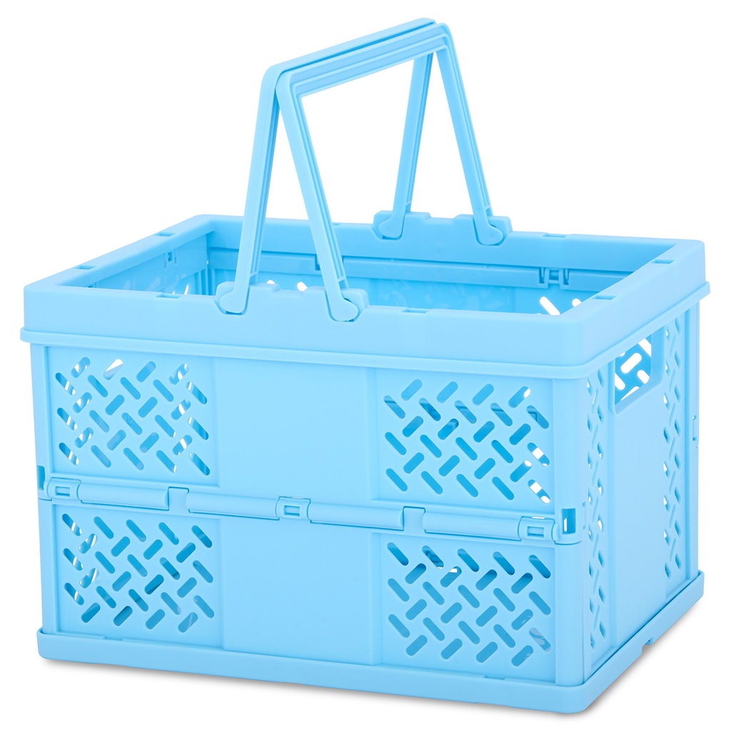 Blue Foldable Storage Crate