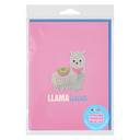 Llama Rhinestone Decal Greeting Card