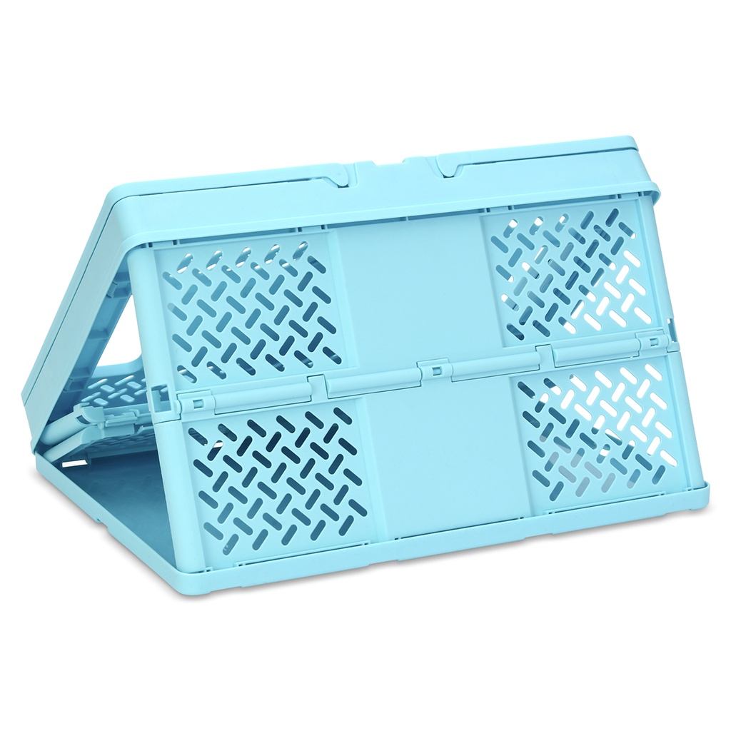 Large Blue Foldable Storage Crate