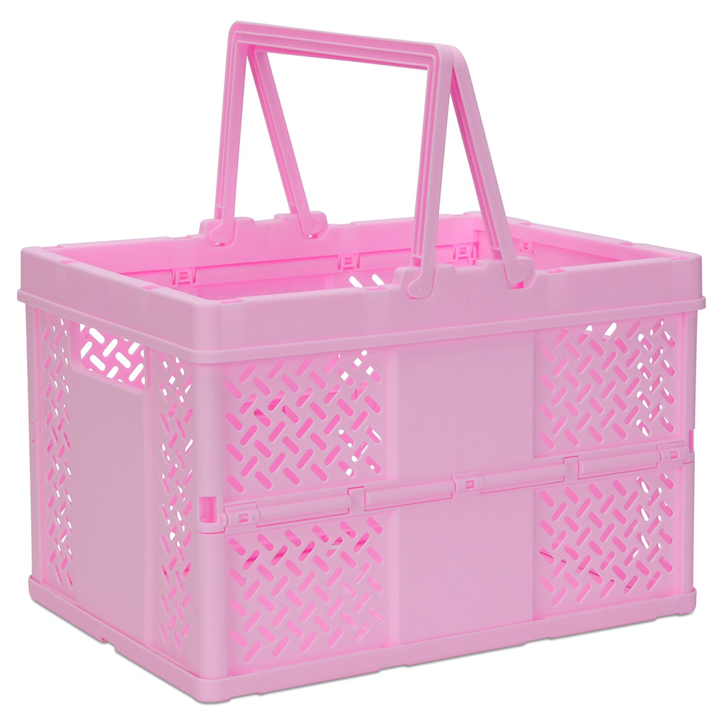 Large Pink Foldable Storage Crate