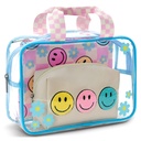 Happy Check Cosmetic Bag Trio