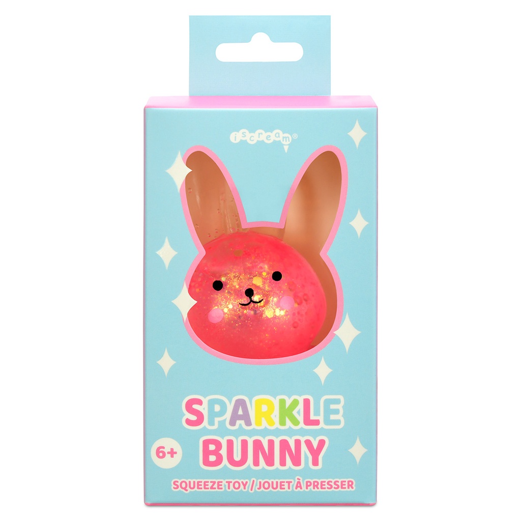 Pink Sparkle Bunny Squeeze Toy