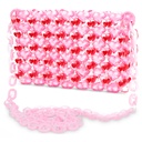 Pink Hearts Beaded Crossbody Bag