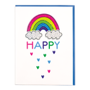 Rainbow Removable Rhinestone Decal Greeting Card