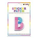 B Initial Color Block Sticker Patch