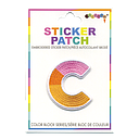 C Initial Color Block Sticker Patch