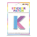 K Initial Color Block Sticker Patch