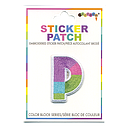 P Initial Color Block Sticker Patch