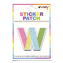 W Initial Color Block Sticker Patch