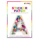 A Initial Confetti Sticker Patch