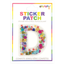 D Initial Confetti Sticker Patch