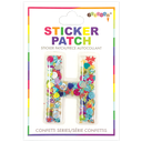 H Initial Confetti Sticker Patch