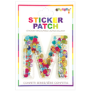 M Initial Confetti Sticker Patch