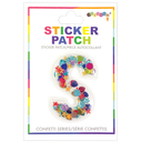 S Initial Confetti Sticker Patch