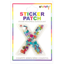 X Initial Confetti Sticker Patch