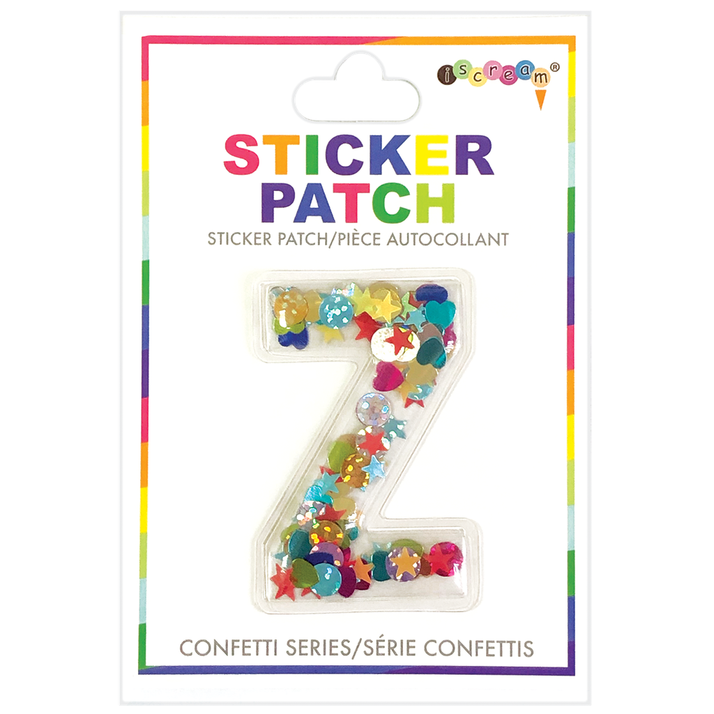 Z Initial Confetti Sticker Patch