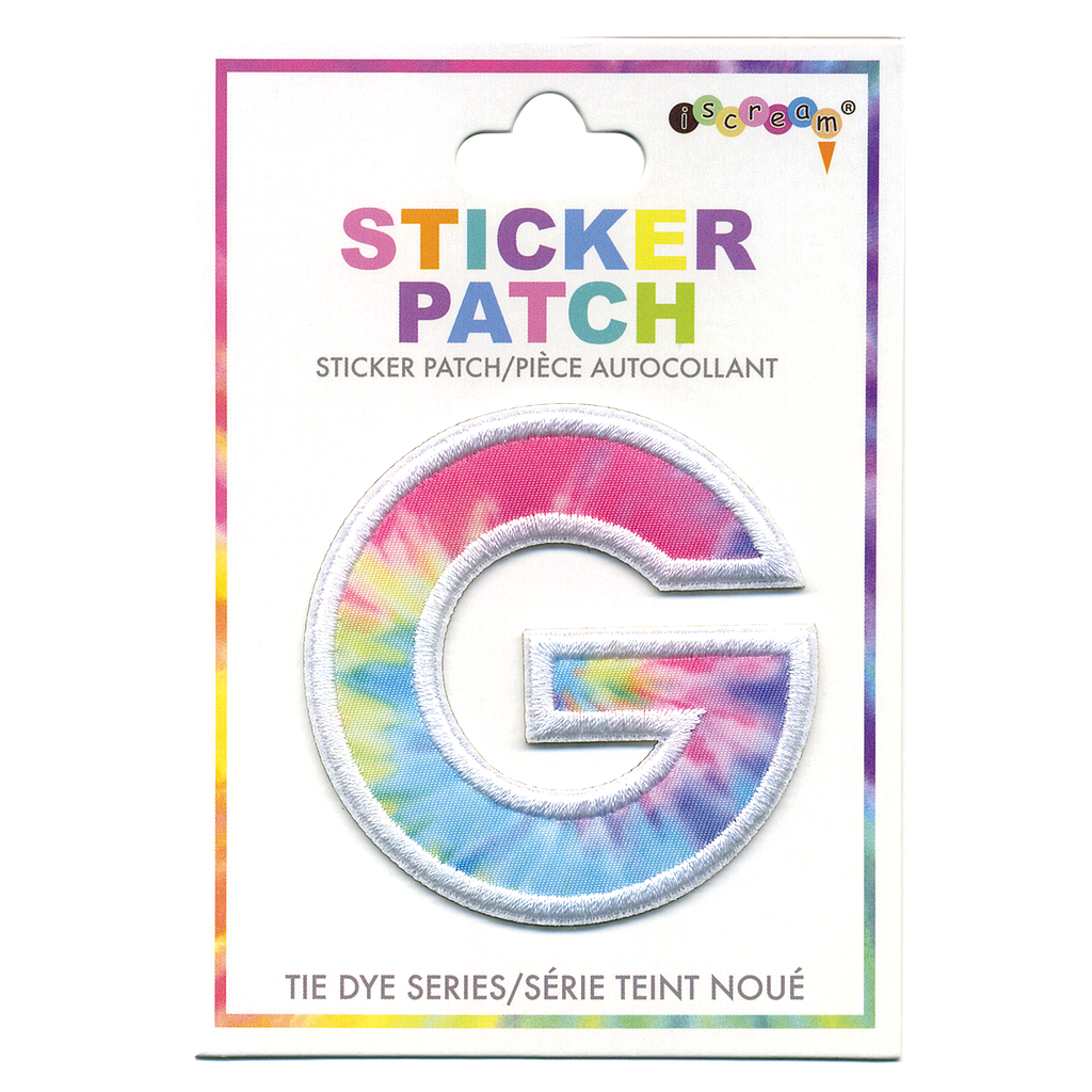 G Initial Tie Dye Sticker Patch