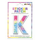 K Initial Tie Dye Sticker Patch