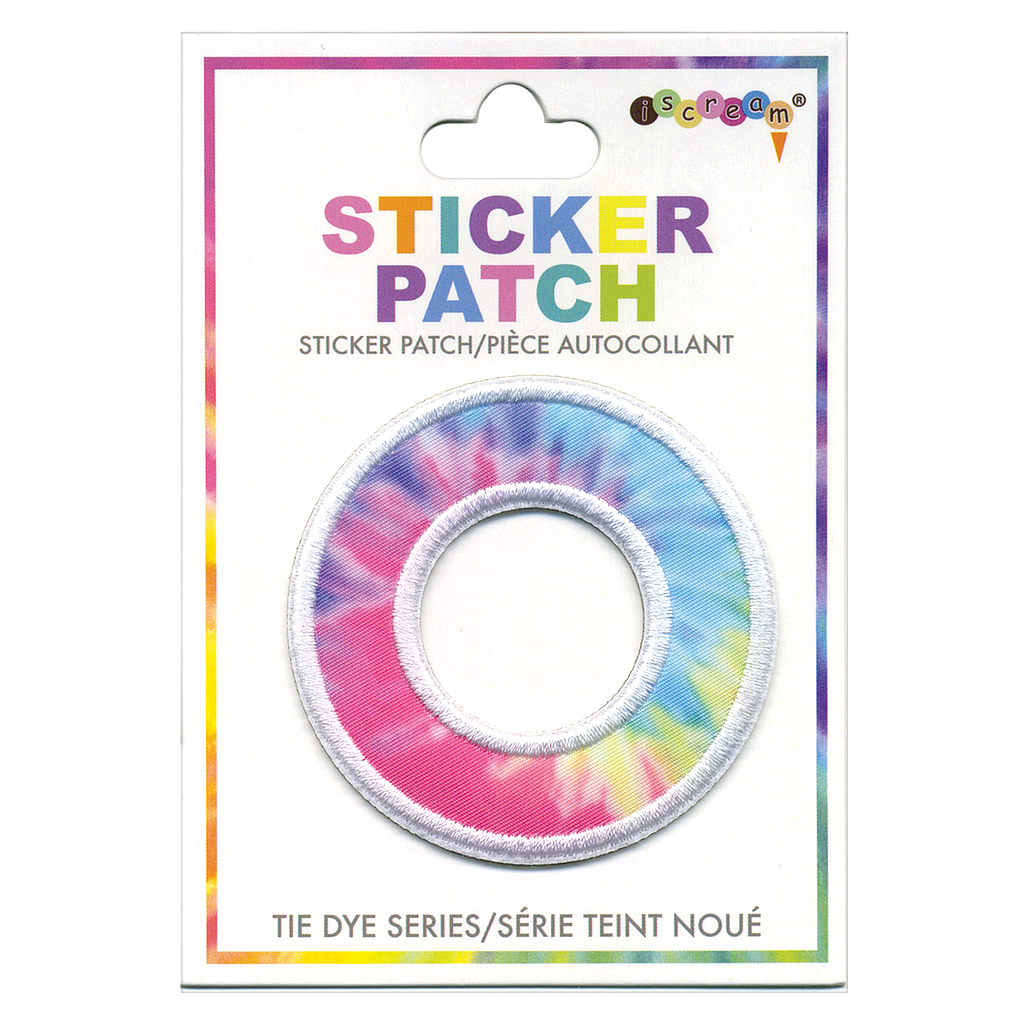 O Initial Tie Dye Sticker Patch