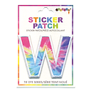 W Initial Tie Dye Sticker Patch