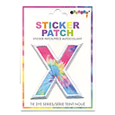 X Initial Tie Dye Sticker Patch