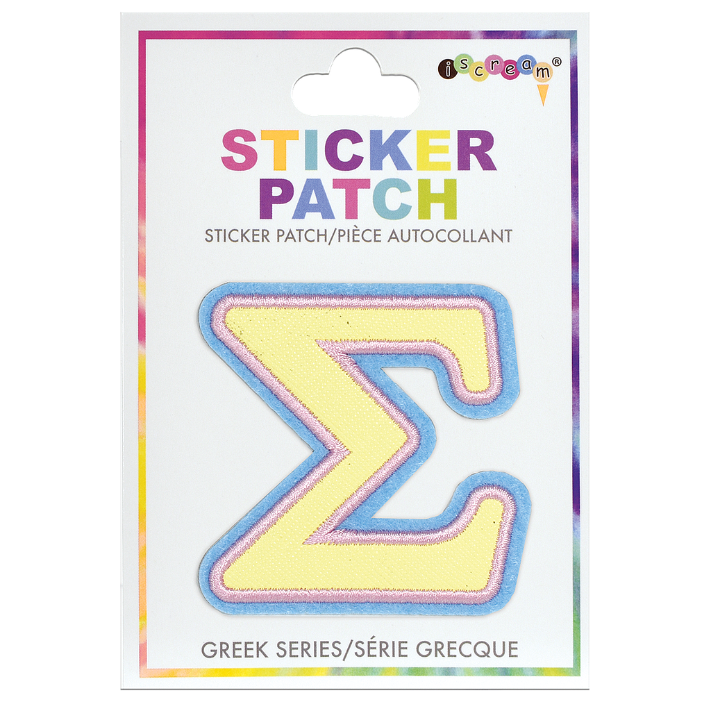 Sigma Greek Letter Sticker Patch