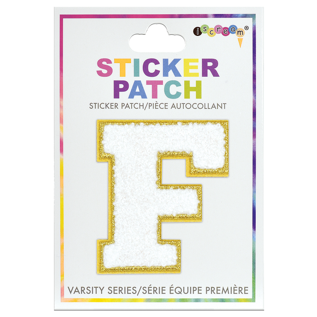 F Initial Varsity Sticker Patch