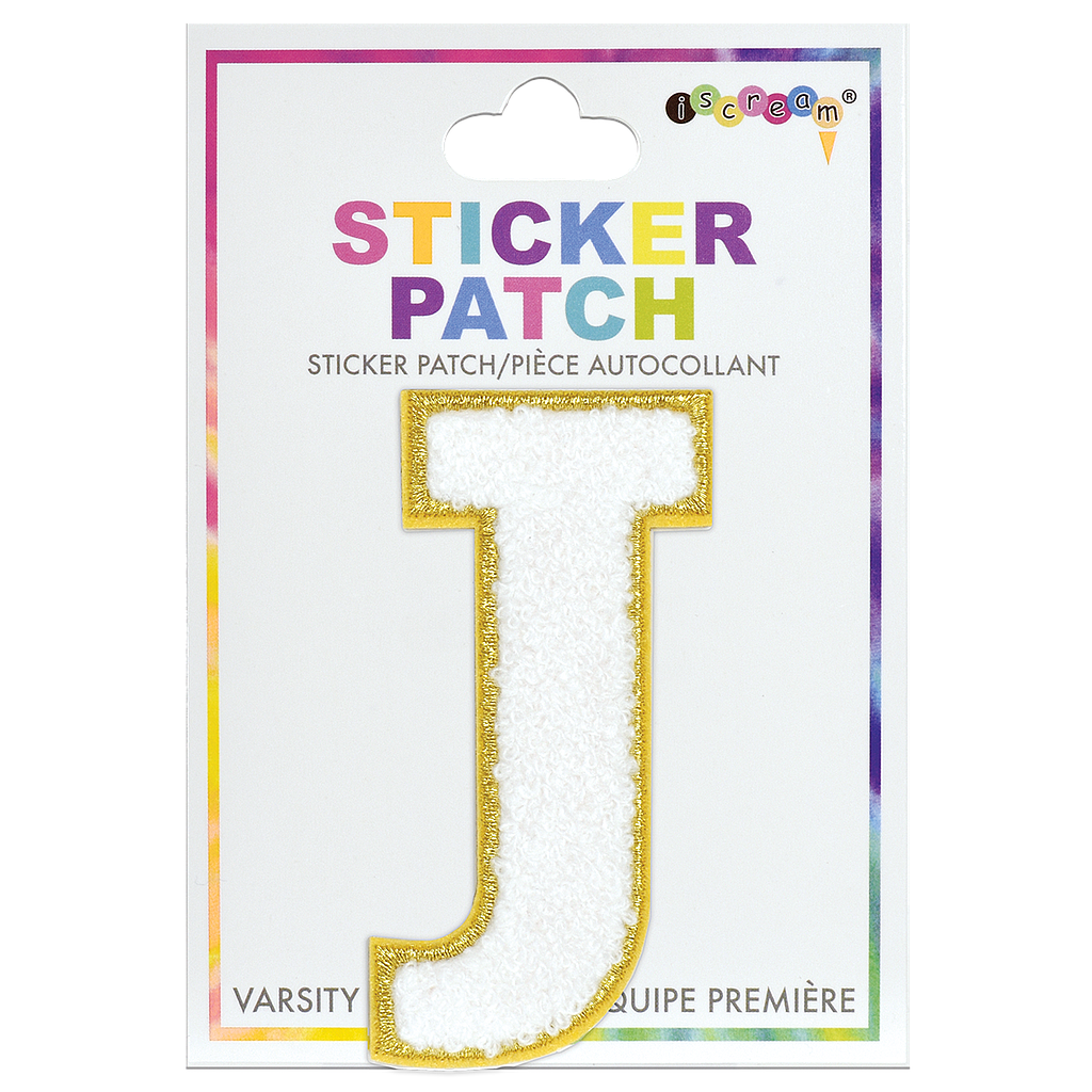 J Initial Varsity Sticker Patch