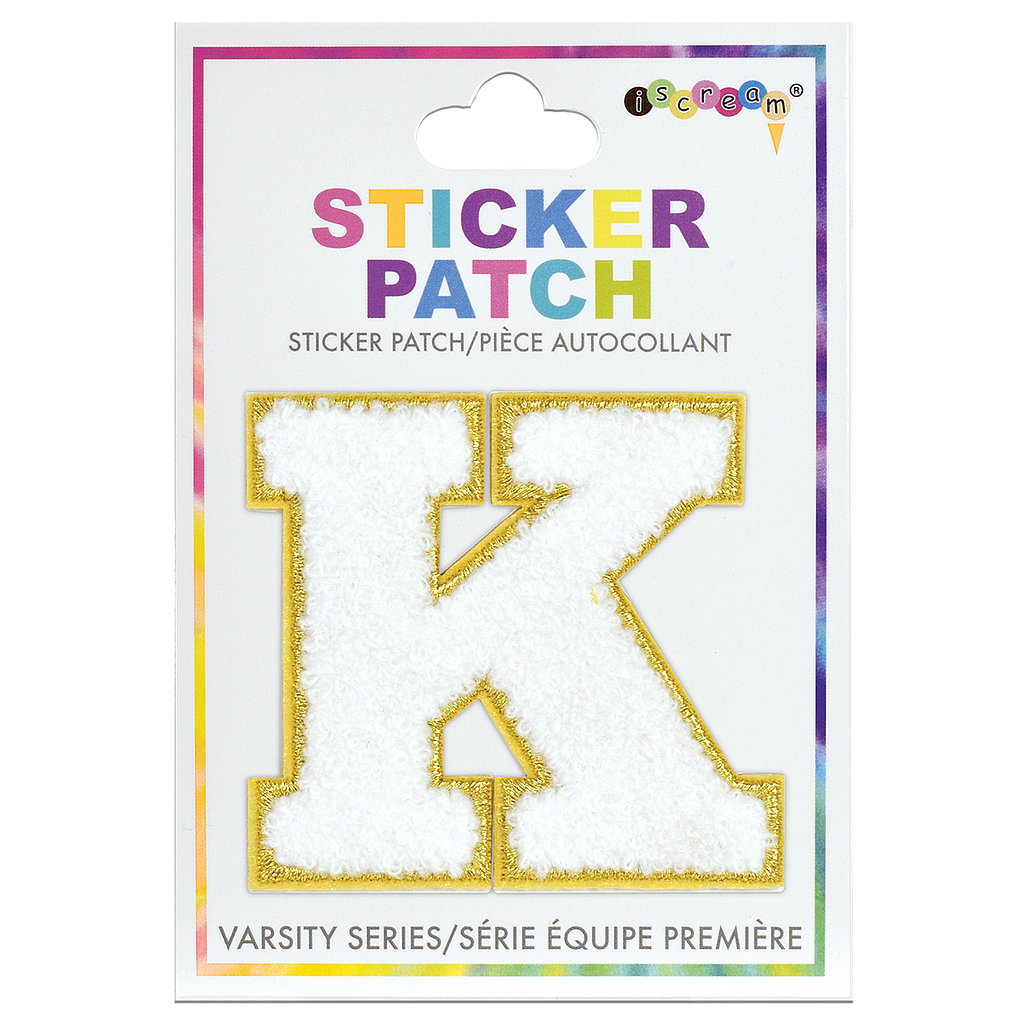 K Initial Varsity Sticker Patch