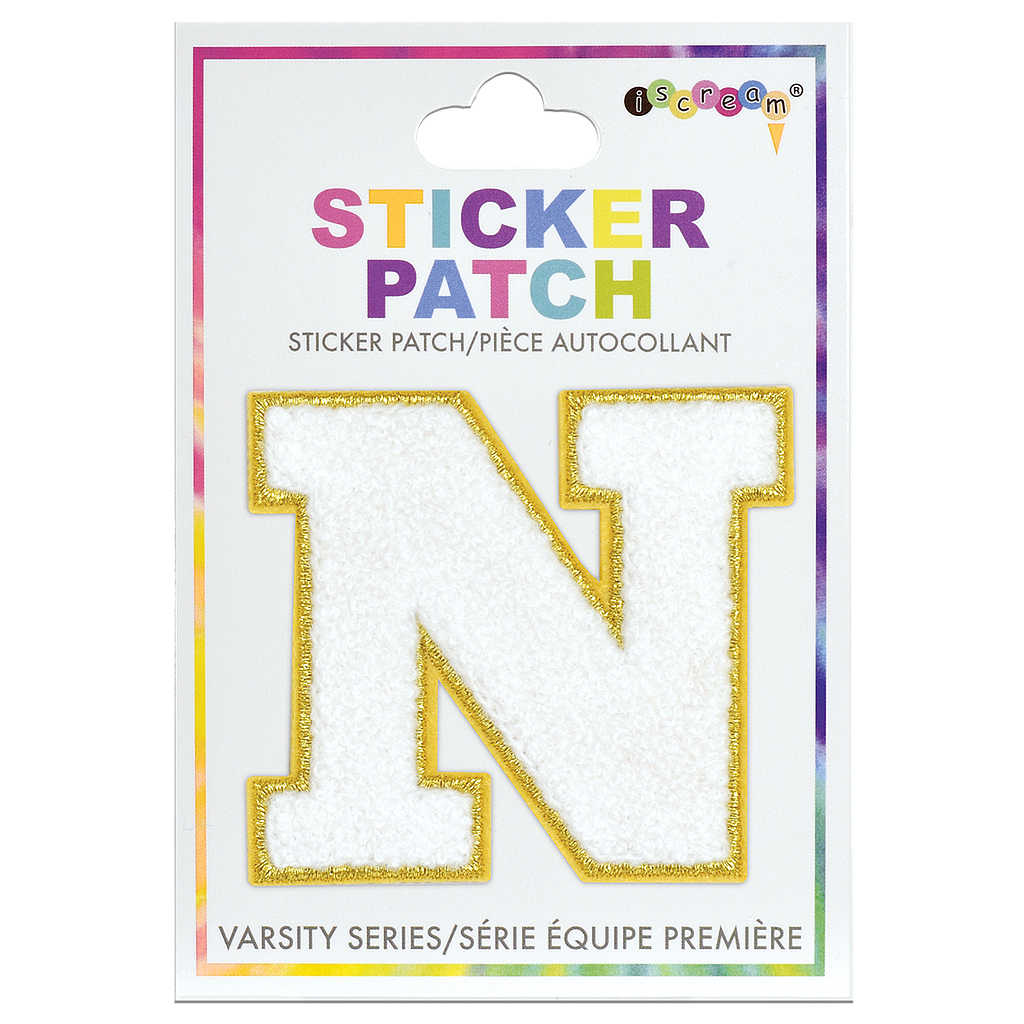 N Initial Varsity Sticker Patch