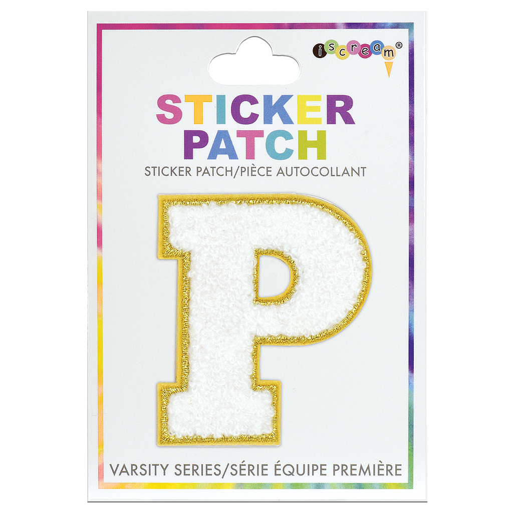 P Initial Varsity Sticker Patch